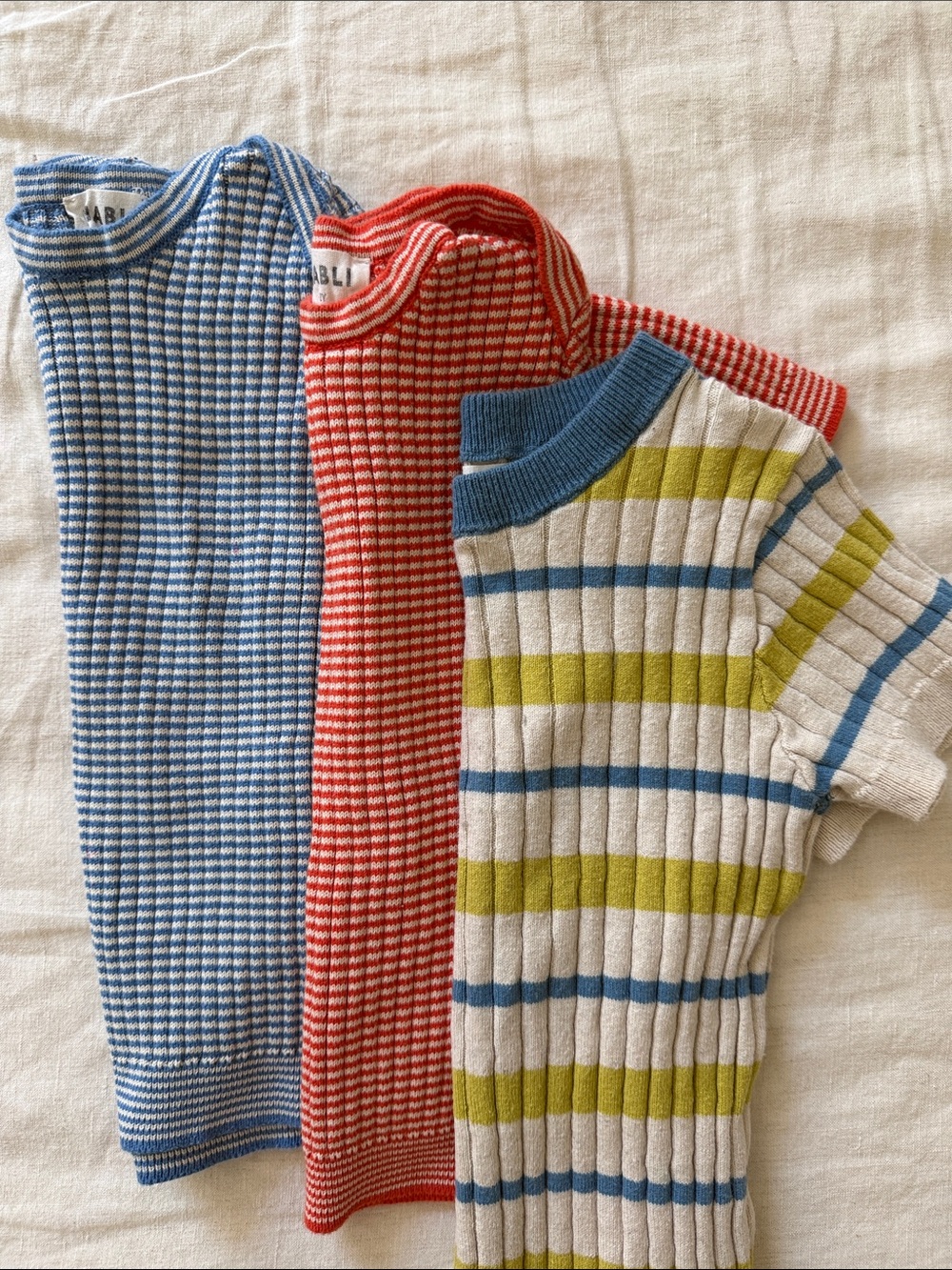 Set of 3 Malbi Colorful Striped Kids Tees